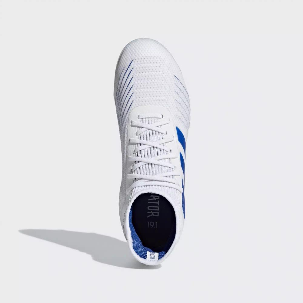 Adidas Predator 19.1 Firm Ground Tacos de Futbol Blancos Para Niño (MX-20549)